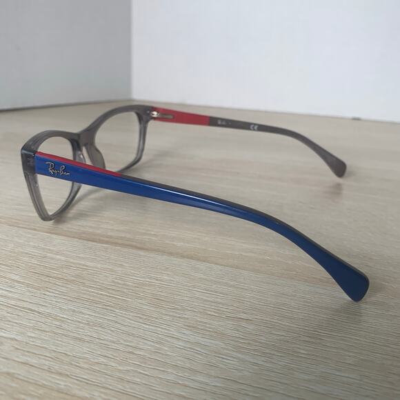 Ray-Ban RB5298 5550 Eyeglasses Frames Only Blue Red Translucent 53-17-135 - Picture 7 of 9